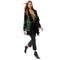 Johnny Was Welda Biya Draped Cozy Sweater Floral Embroidered Jacket Black NEW