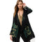 Johnny Was Welda Biya Draped Cozy Sweater Floral Embroidered Jacket Black NEW