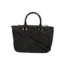 Tory Burch Robinson Floral Appliqué Tote Shoulder Handbag Black Blue Purse New