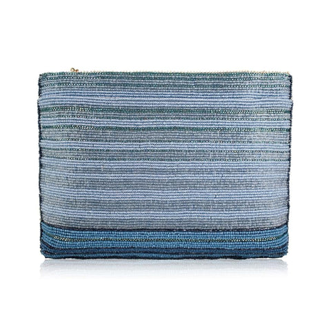 Mary Frances Where To Next Crossbody Handbag Floral Zip Bag Blue Travel Purse NEW