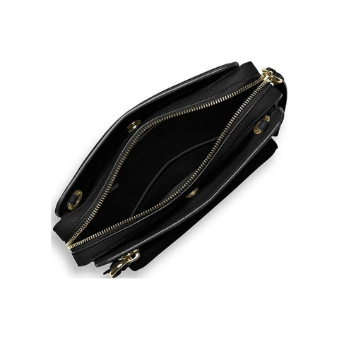 Michael Kors Mitchell Medium Crossbody Handbag Gold Black Shoulder Bag Purse New