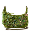 Mary Frances After Party Green Mini Crossbody Handbag Beaded Floral Bag New