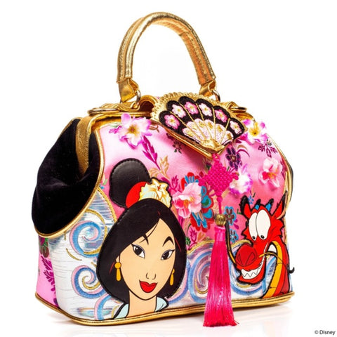 Irregular Choice Disney Mulan Let Dreams Blossom Bag Gold Pink Handbag Purse NEW