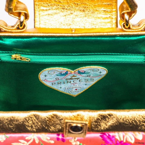 Irregular Choice Disney Mulan Let Dreams Blossom Bag Gold Pink Handbag Purse NEW
