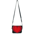 Mary Frances Big Heart Crossbody Handbag Beaded Clutch Love Black Bag New