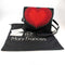 Mary Frances Big Heart Crossbody Handbag Beaded Clutch Love Black Bag New