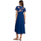 Johnny Was Gracey Crew Neck Swing Long Dress Black Butterfly Embroidered XXL NEW