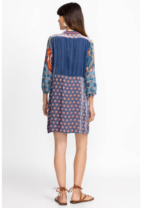 Johnny Was Vember Burnout Benet Kimono Jacket Flower Embroidery Blue Floral XXL NEW