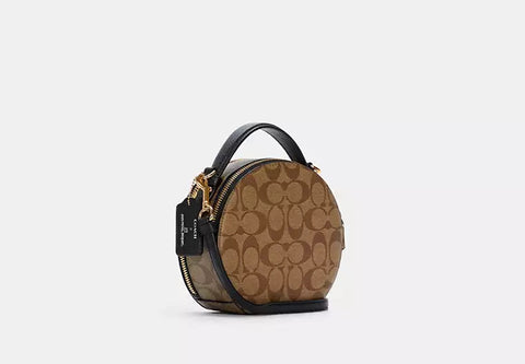 Coach Jean Michel Basquiat Signature Canteen Canvas Handbag Bag Brown Purse NEW