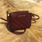 Michael Kors Selma Quilted Mini Messenger Claret Maroon Crossbody Purse Bag New