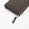 Gucci GG Large Dark Chocolate Brown Leather Zip Around Wallet Long Bifold New