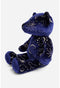 Johnny Was Celestin Embroidered Velvet Bear Stuffed Animals Home Navy Blue NEW