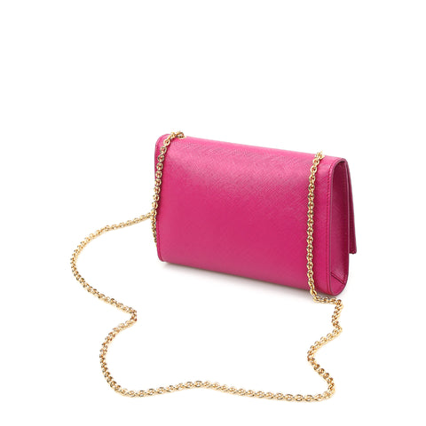 Salvatore Ferragamo Ginny Mini Leather Bag Fuchsia Pink Crossbody Handbag Purse NEW