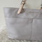 Michael Kors Bedford Handbag Top Zip Pocket Shoulder Bag Pearl Grey Purse New