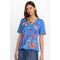 Johnny Was Gracey Crew Swing Long Dress Sailor Blue Floral Embroidered XXL NEW
