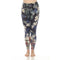 Johnny Was Ona Legging Pants Flowers Cotton Floral Leggings Dark Blue Large NEW