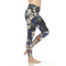Johnny Was Ona Legging Pants Flowers Cotton Floral Leggings Dark Blue Large NEW