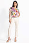 Johnny Was Janie Favorite Evalon Dolman Tee Swing Shirt Floral Top Cream NEW