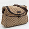 Gucci GG Supreme Canvas Diaper Bag Brown Beige Handbag Baby Changing Pad Italy NEW
