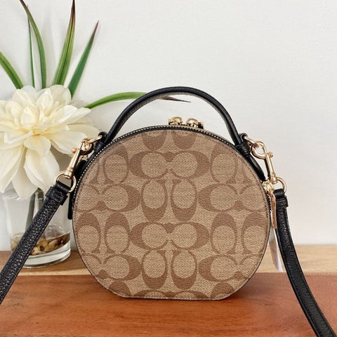 Coach Jean Michel Basquiat Signature Canteen Canvas Handbag Bag Brown Purse NEW