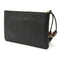 Gucci Original Bamboo Black Clutch Pouch Zip Around Leather Italy NEW