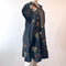 Johnny Was Lemona Dress Floral Embroidery Linen Black Button Front Flowers New