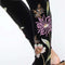 Johnny Was Meriah Velvet Duster Coat Long Floral Embroidery Jacket Black Top NEW