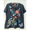 Johnny Was Nicolette V Neck Short Sleeve Ethereal Blue Tee Cotton Shirt Floral Embroidery Top NEW