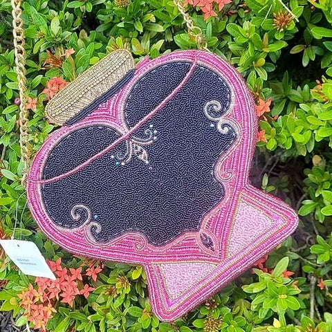 Mary Frances Love Potion Perfume Bottle Beaded Handbag Pink Black Bag Purse NEW