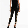 Johnny Was Nyomi Stretch Velvet Legging Pant Floral Embroidery Leggings Black NEW
