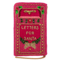 Mary Frances Dear Santa Beaded Mailbox Letterbox Crossbody Phone Bag Pink New