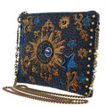 Mary Frances Star Gazer Mini Beaded Crossbody Handbag Floral Blue Bag New