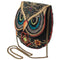 Mary Frances Night Owl Crossbody Handbag Beaded Clutch Bird Black Bag New