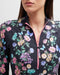 Johnny Was Butterfly Surf Shirt Swimwear Zipper Long Floral Black Rash Guard NEW