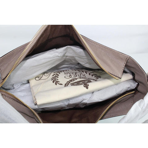 Ralph Lauren Morley Foldover Flap Crossbody Shoulder Bag Porcini Grey Purse New