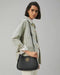 Tory Burch Miller Small Hobo Bag Leather Black Gold Shoulder Handbag Purse NEW