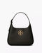 Tory Burch Miller Small Hobo Bag Leather Black Gold Shoulder Handbag Purse NEW