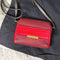 Marc Jacobs Hail To The Queen Katie Cabernet Crossbody Red Gold Leather Bag New