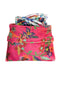 Johnny Was Verney Travel Blanket Floral Reversible Cozy Lounge Pink Navy Blue NEW