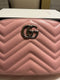 Gucci Marmont GG Logo Pink Pouch Clutch Leather Bag Handbag New