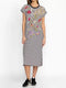 Johnny Was Osaka Relaxed Knit Dress Cotton Special Embroidery Pink Floral Black New