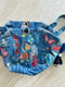 Johnny Was Cara Denim Duffle Tote Jean Blue Embroidery Bag Handbag Purse New