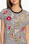 Johnny Was Osaka Relaxed Knit Dress Cotton Special Embroidery Pink Floral Black New
