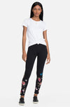 Johnny Was Flower Adara Legging Embroidery Leggings Floral Black Pant XXL NEW