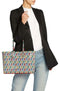 Christian Louboutin Cabata Small Leather Multicolor Red Tote Bag Pouch Italy NEW