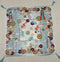Johnny Was Kingyo Scarf Silk Square Large Blue Lush Floral Luxe Tassels NEW