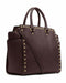 Michael Kors Selma North South Large Stud Satchel Coffee Brown Handbag Bag NEW