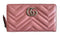 Gucci Chevron Violet Roseate Wallet Rose Pink GG Leather Italy Box New