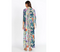 Johnny Was Sunrise Blue Flower Swim Resort Cover Up Floral Paria Shirt Dress Large NEW