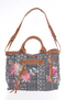 Johnny Was Molly Overnight Tote Bag Weekender Leather Handbag Purse Black NEW